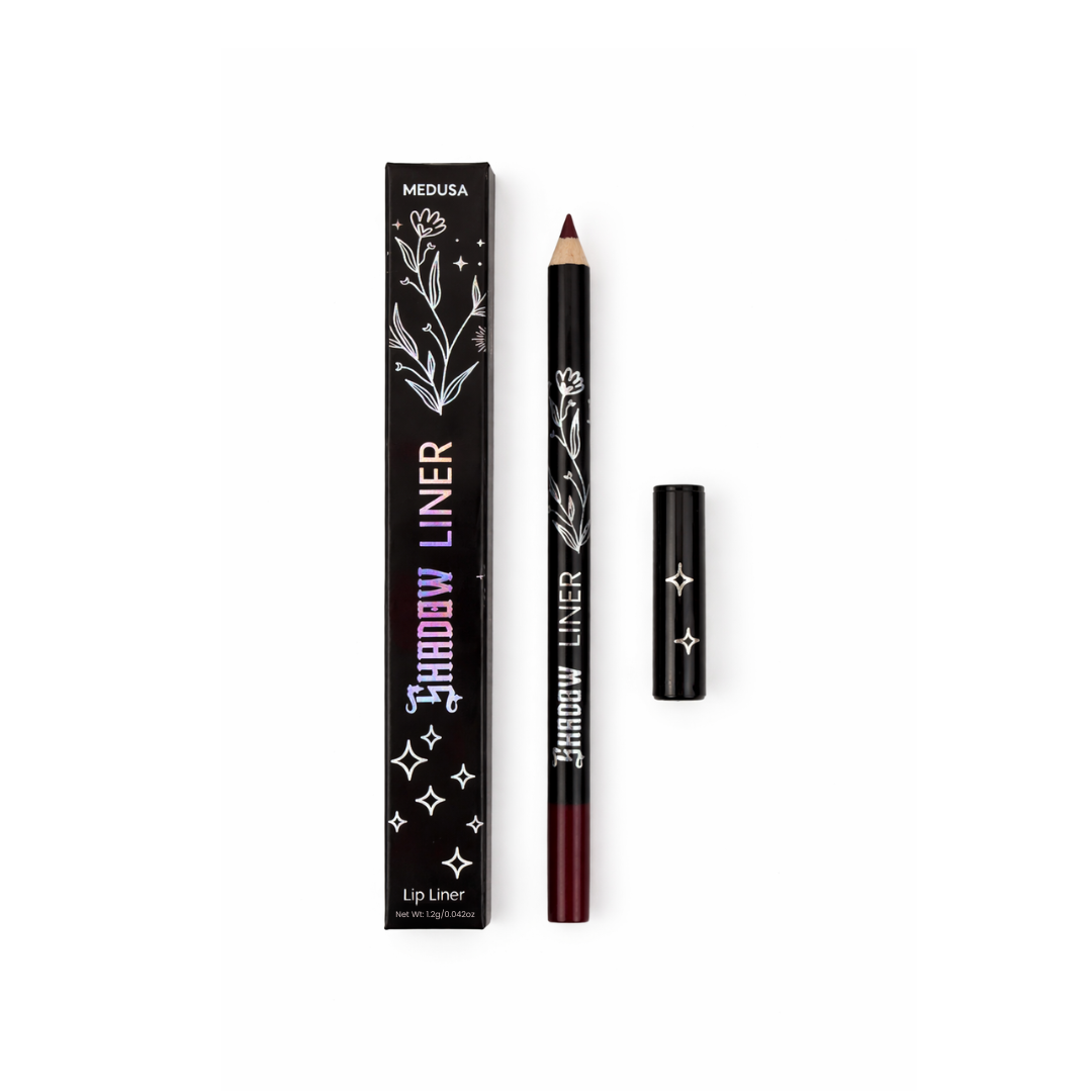 Lip liner pencil with packaging on a white background