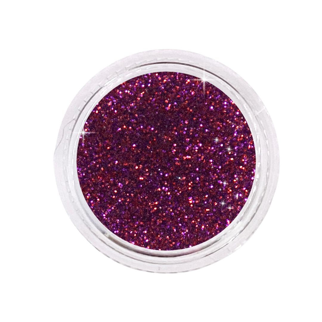 Glitter - Love Missile, red and purple glitter