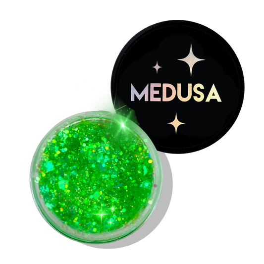 Moon Glaze green glitter gel