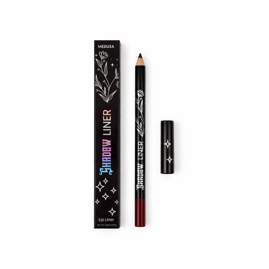 Lip liner pencil with packaging on a white background