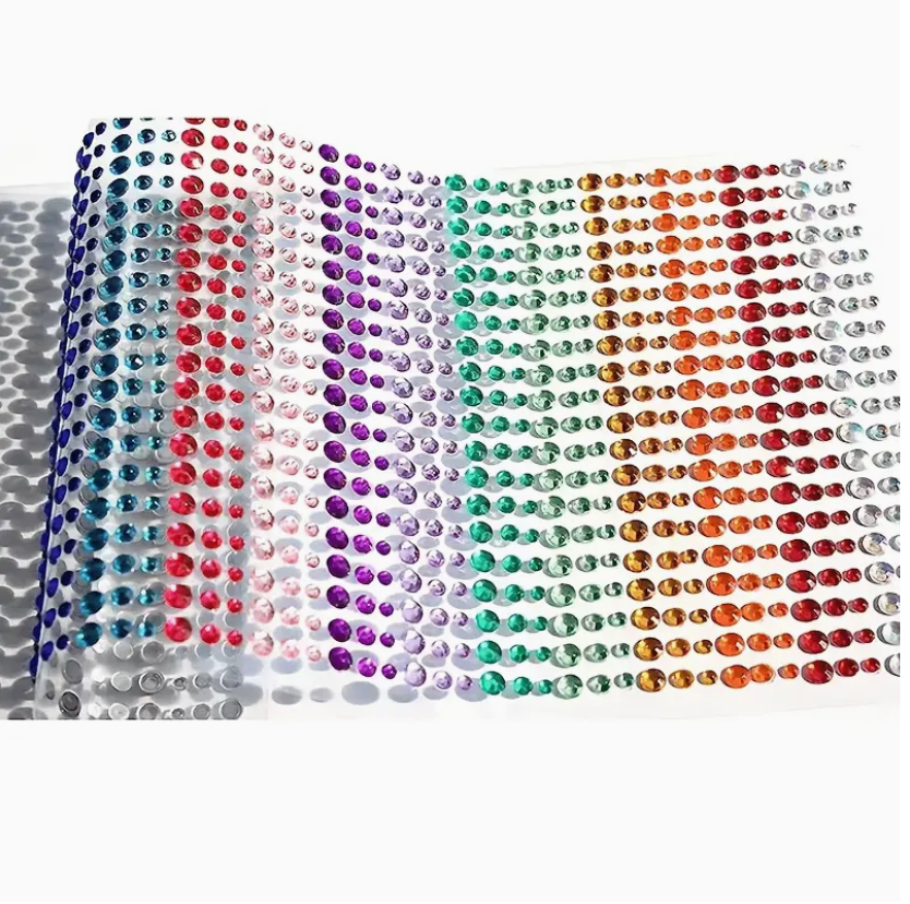 Facial Gem Stickers - Rainbow Rhinestone