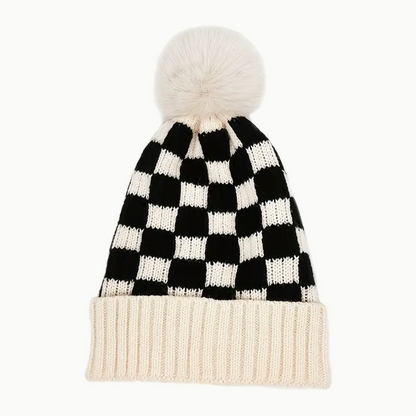 checker beanie