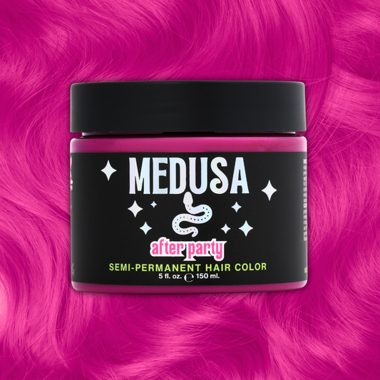 Medusa Semi-Permanent Hair Dye in hot pink – Vibrant Vegan Hair Color - After Party - 5 oz jar