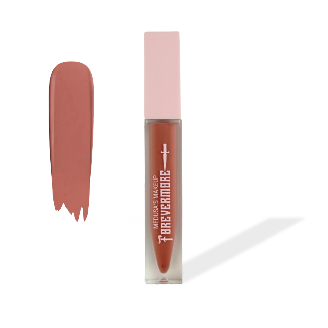 Lipstick with applicator and 'Forever' branding on a white background