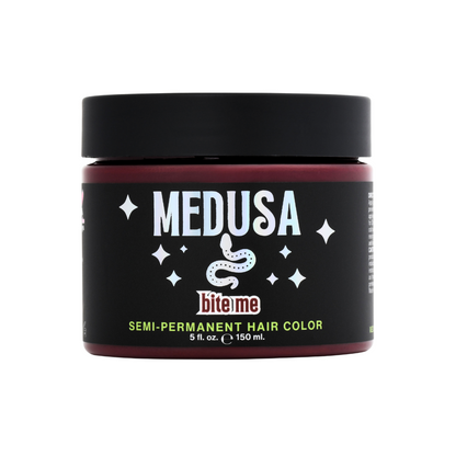 Medusa Semi-Permanent Hair Dye in vampire red – Vibrant Vegan Hair Color - Bite Me - 5 oz jar