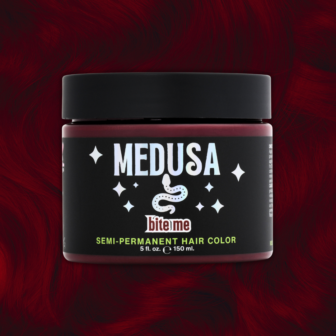 Medusa Semi-Permanent Hair Dye in vampire red – Vibrant Vegan Hair Color - Bite Me - 5 oz jar