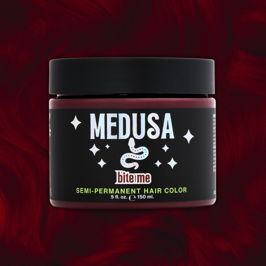 Medusa Semi-Permanent Hair Dye in vampire red – Vibrant Vegan Hair Color - Bite Me - 5 oz jar