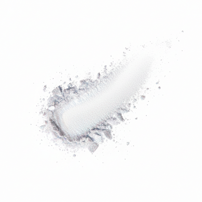 Clump of white powder on a white background