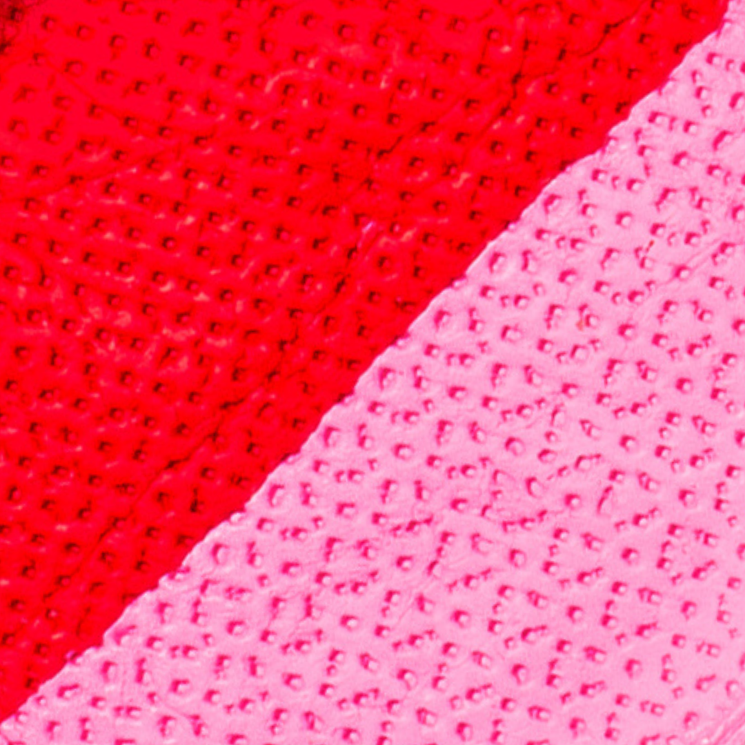 Close-up of red and pink textured fabric