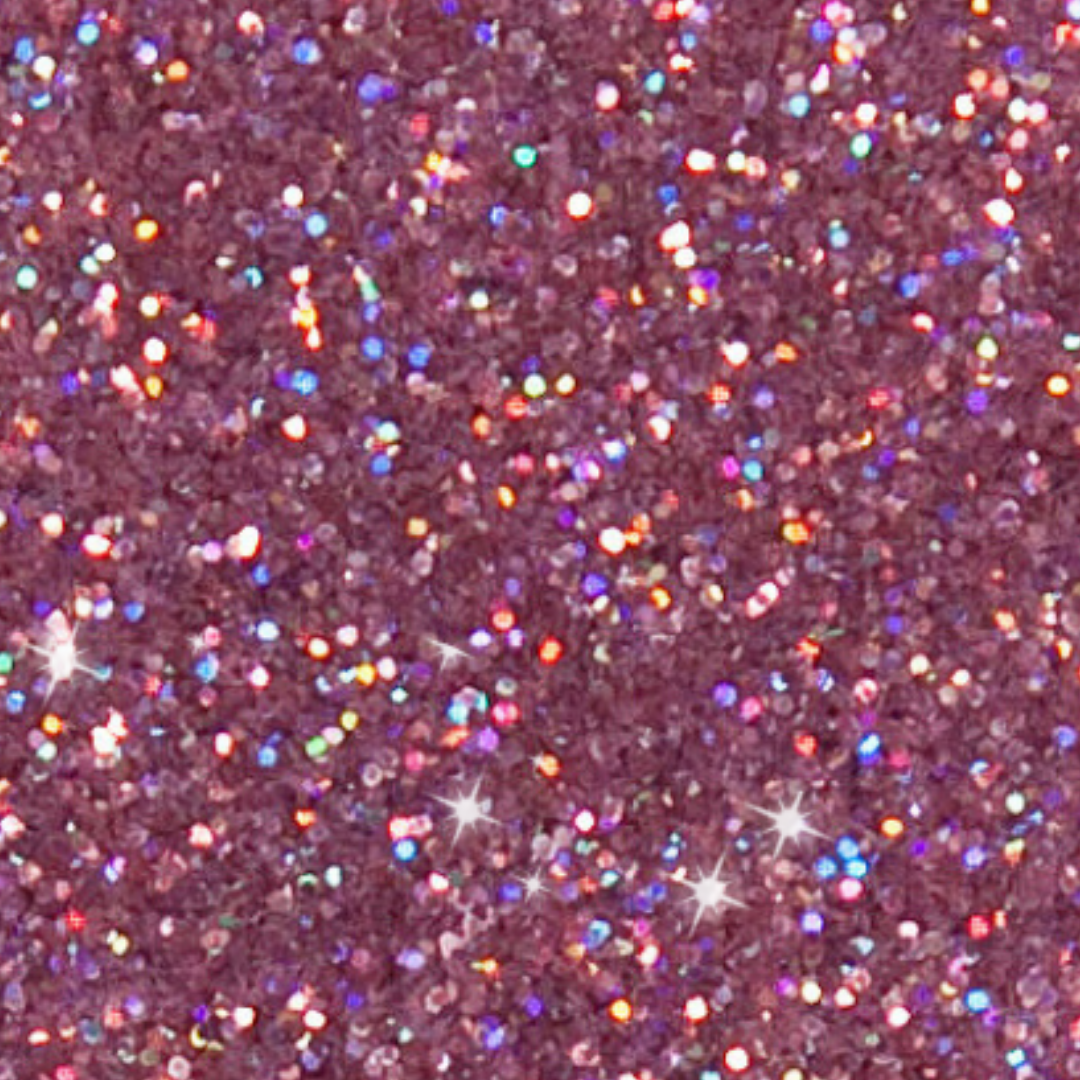 Close-up of pink glitter with a sparkling effect
