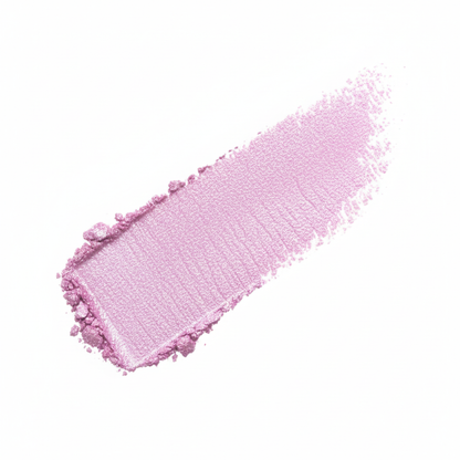 Pink makeup swatch on a white background