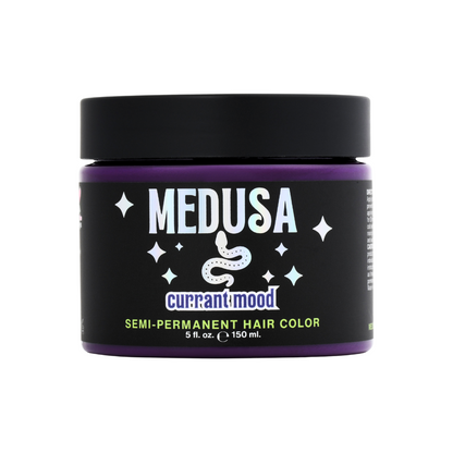 Medusa Semi-Permanent Hair Dye in deep blue violet – Vibrant Vegan Hair Color - Currant Mood - 5 oz jar