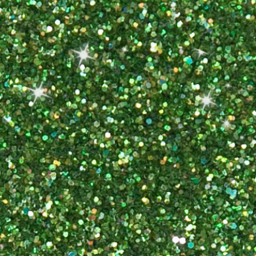 Green glittery texture with sparkling particles