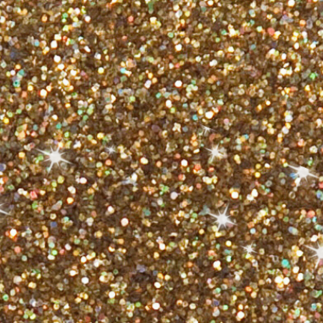 Close-up of glittery material with a multicolor spectrum