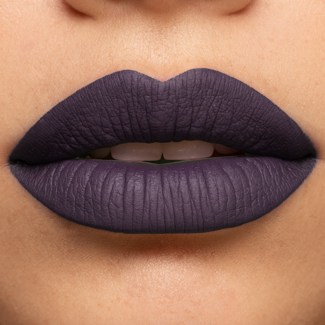 Grave lipstick grey purple