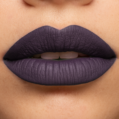 Grave lipstick grey purple