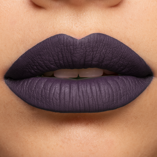 Grave lipstick grey purple