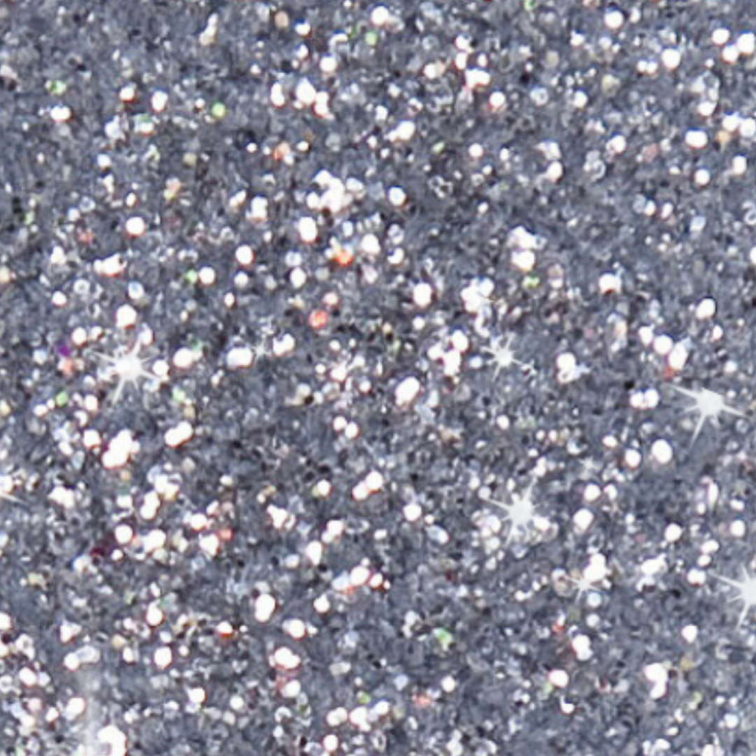 Close-up of glittery black and white powder