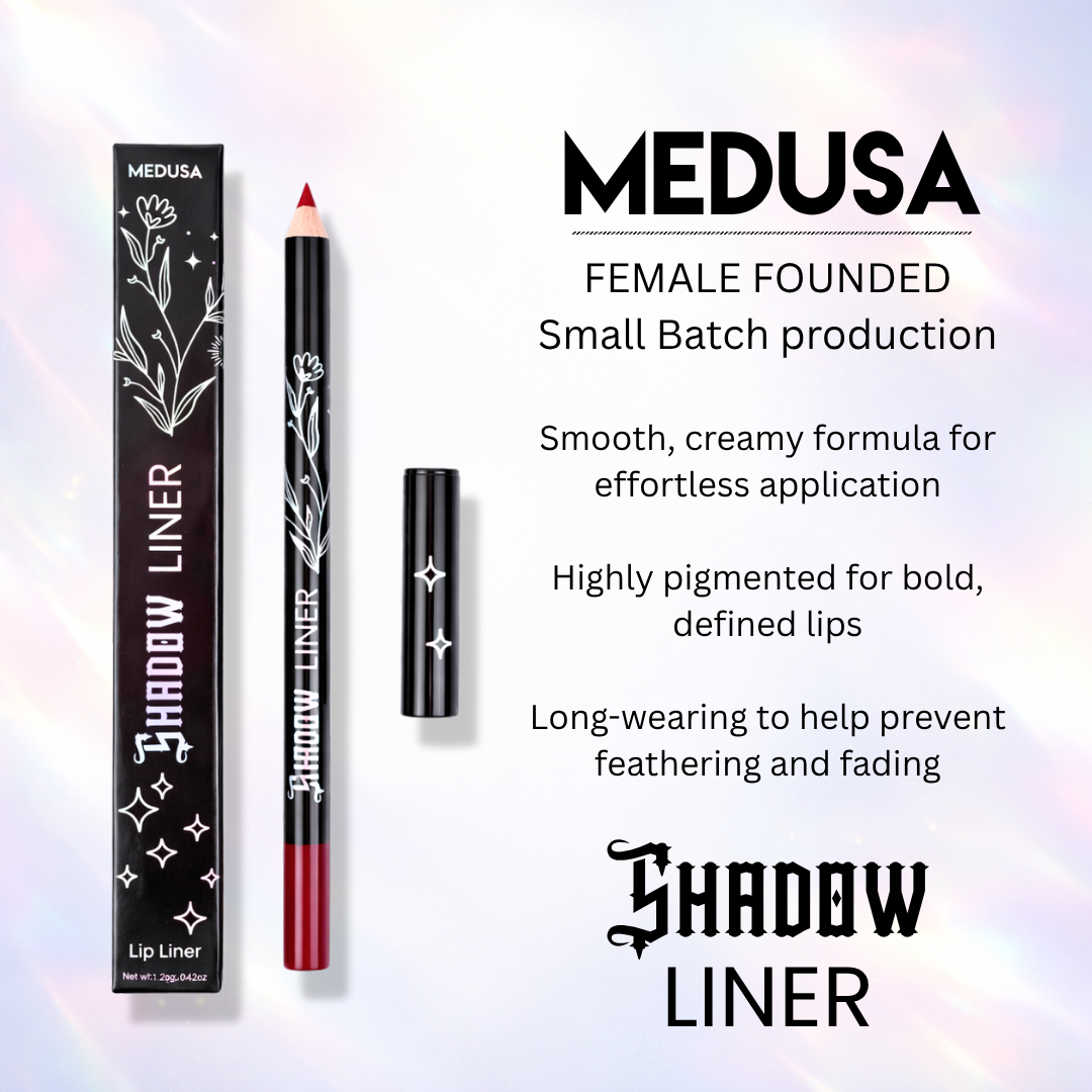 Lip liner with packaging and product details on a light background