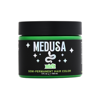 Medusa Semi-Permanent Hair Dye in bright punk green – Vibrant Vegan Hair Color - Misfit - 5 oz jar