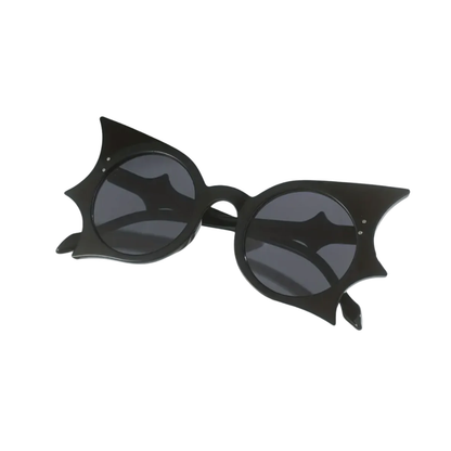 Black cat-eye sunglasses on a white background