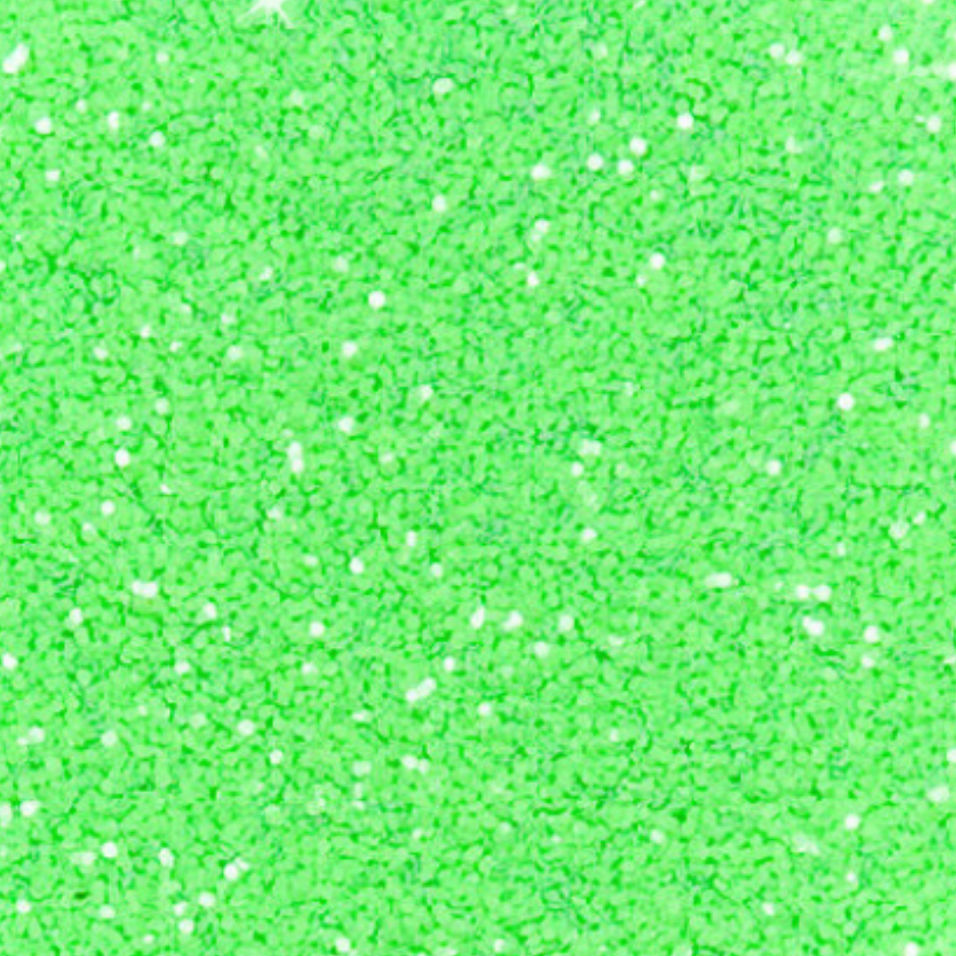 Close-up of green sanding sugar with a textured surface