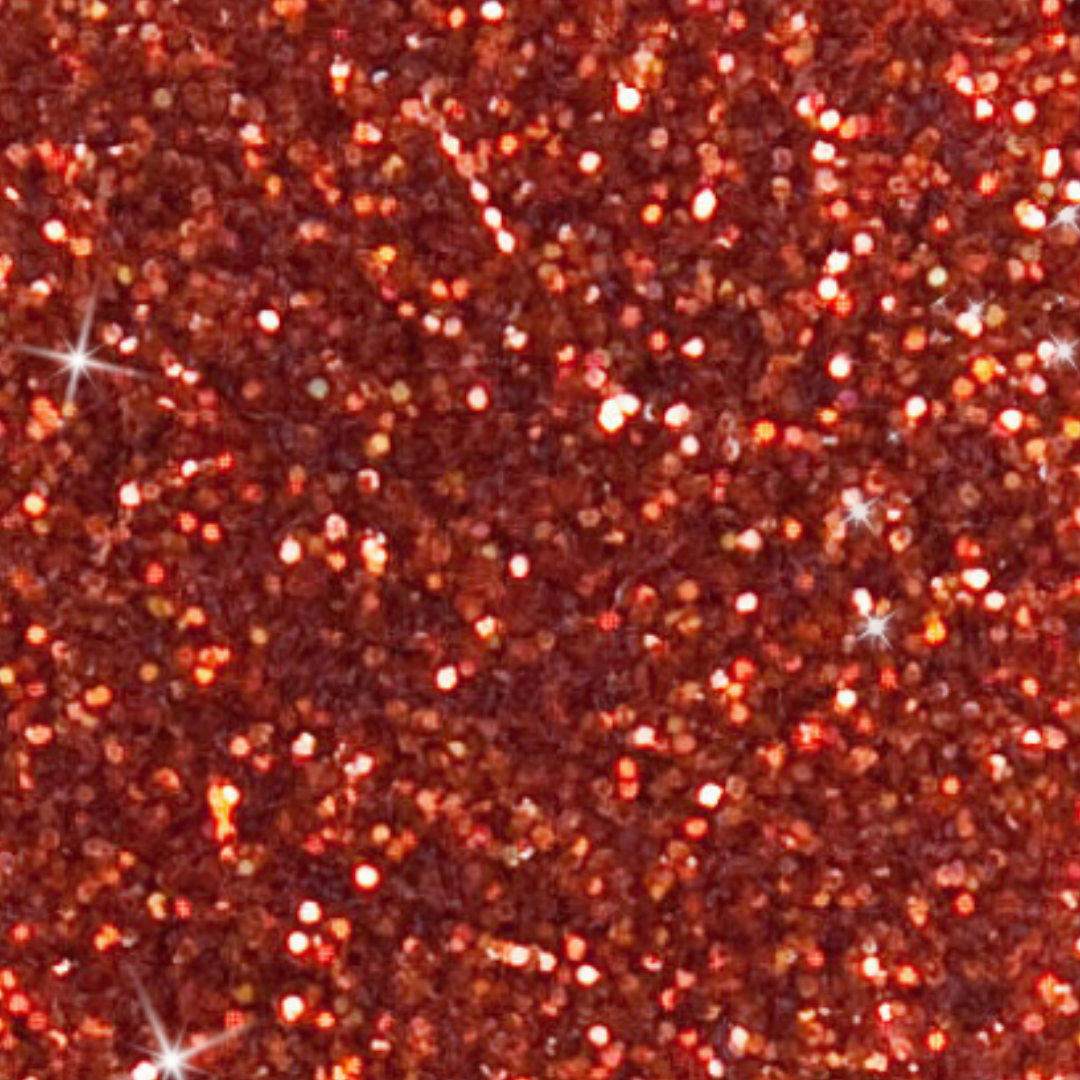 Close-up of red glitter texture