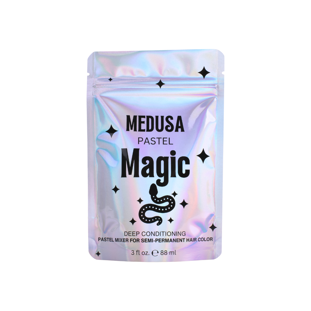 Medusa Pastel Magic hair color package on a white background