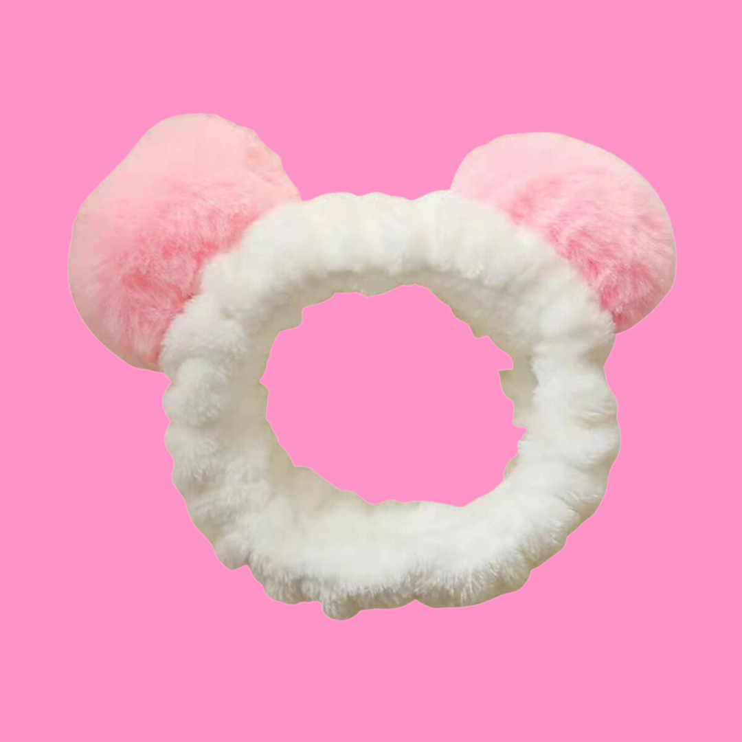 Pom Pom Spa Day Headband - Pink