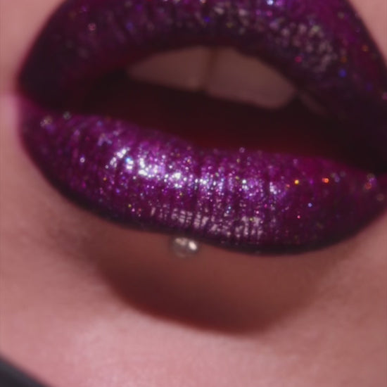 UGC creator video swatching on lips for Stargaze and drop dead