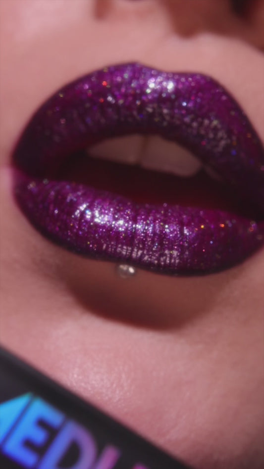 UGC creator video swatching on lips for Stargaze and drop dead