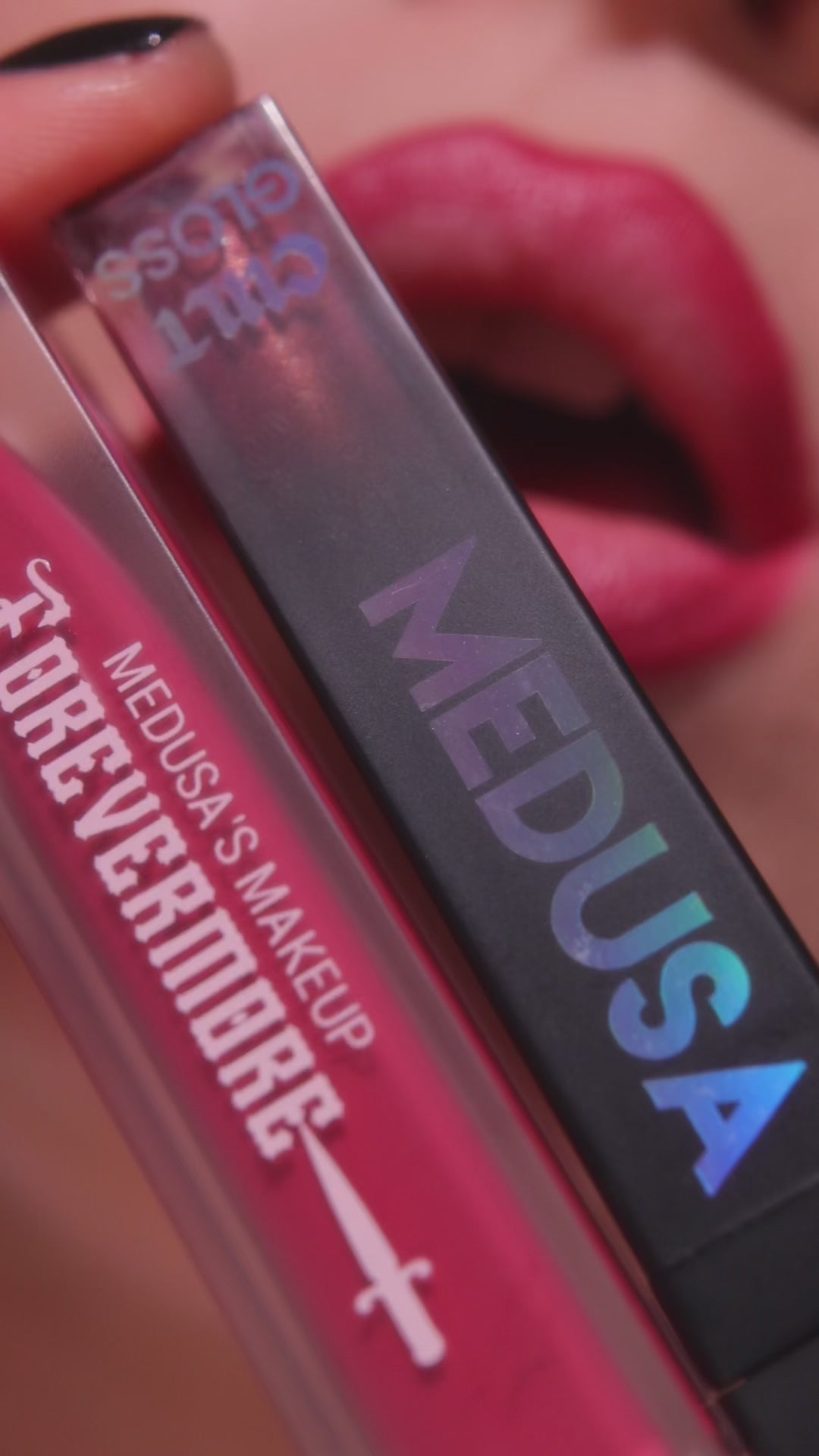 UGC creator video swatching on lips faint and BFF