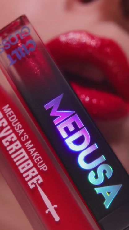 UGC content video of lip swatching with vamp and bewitched