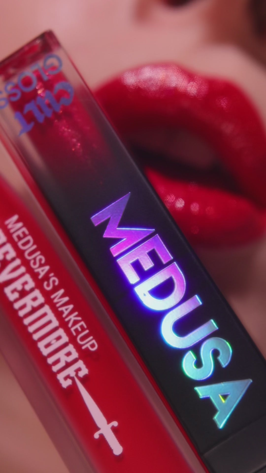 UGC content video of lip swatching with vamp and bewitched