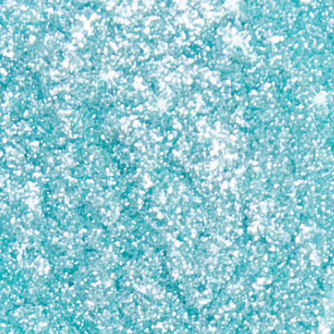 Close-up of turquoise glitter texture