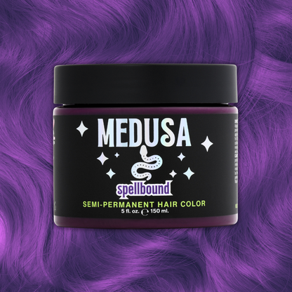Medusa Semi-Permanent Hair Dye in bright purple – Vibrant Vegan Hair Color - Spellbound - 5 oz jar
