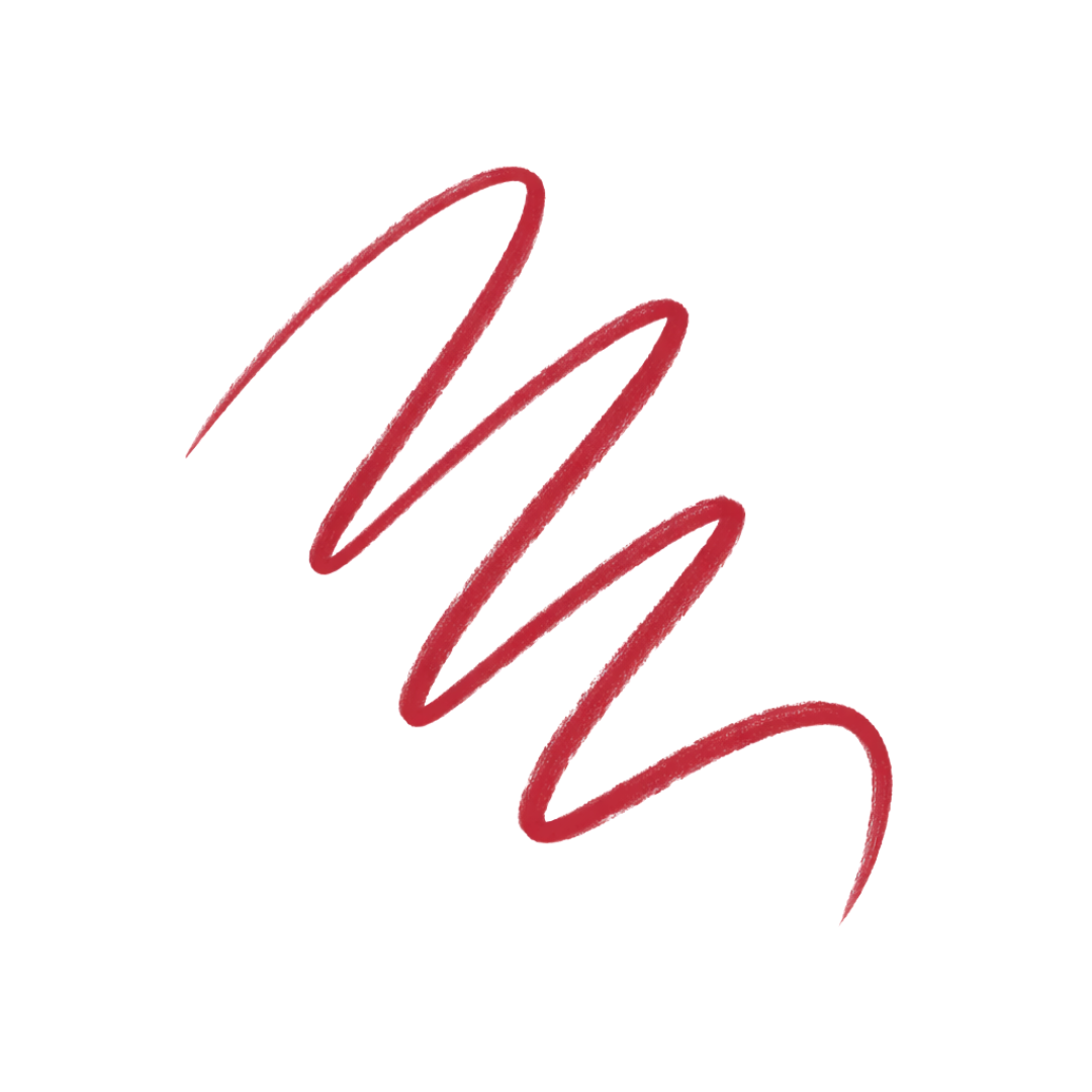 Red wavy line on a white background