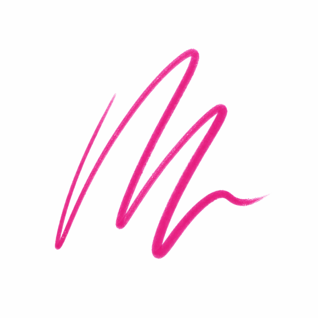 Pink wavy line on a white background