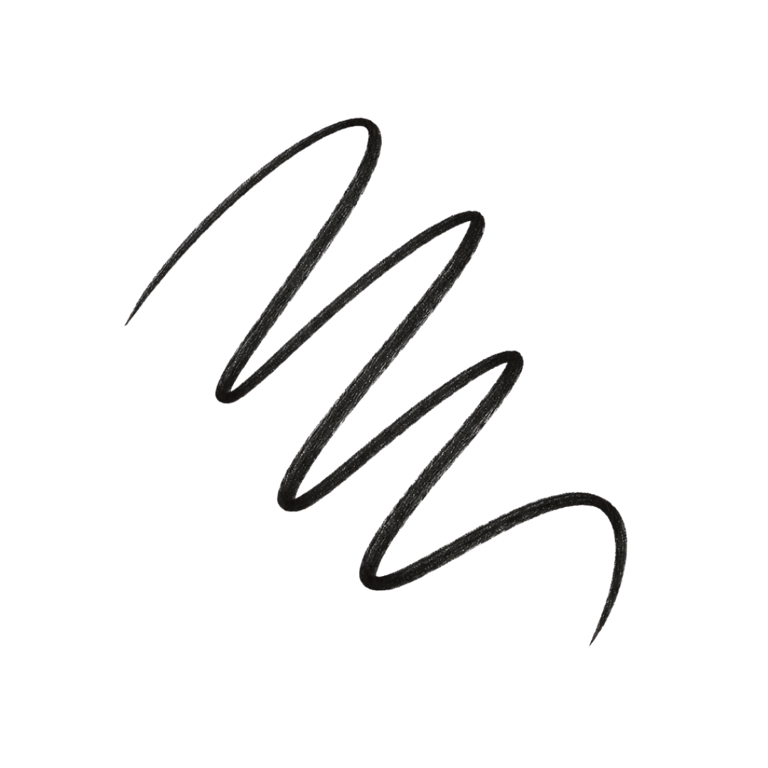 Black wavy line on a white background