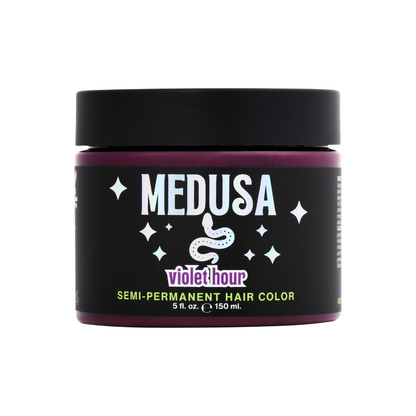 Medusa Semi-Permanent Hair Dye in violet purple – Vibrant Vegan Hair Color - Violet Hour - 5 oz jar
