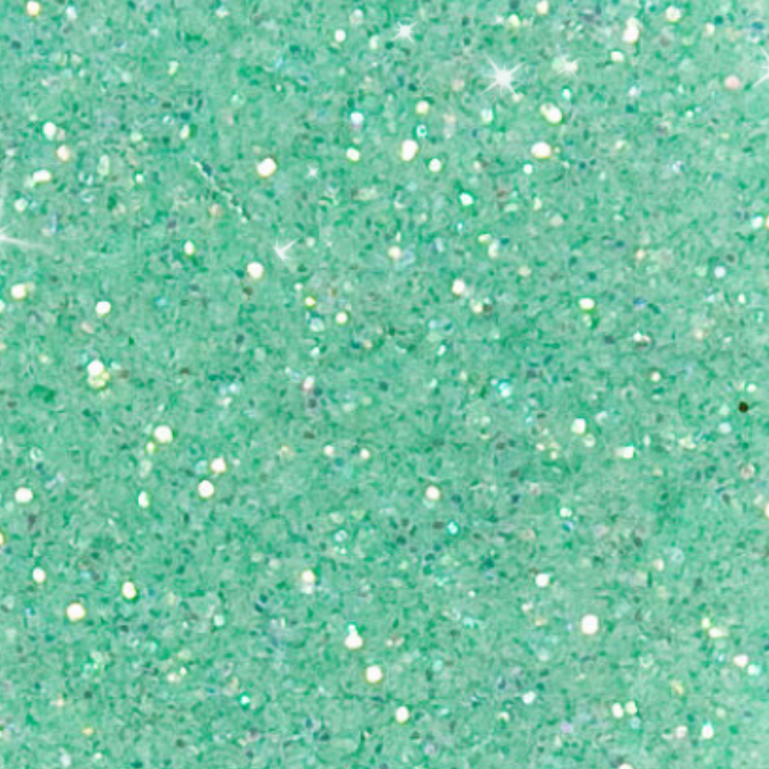 Close-up of green glittery texture