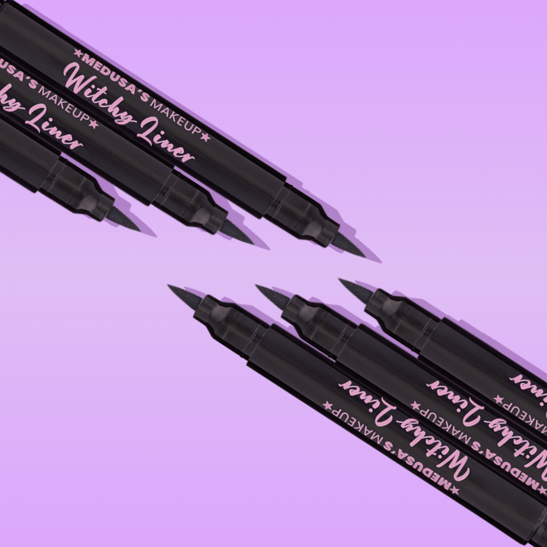 Witchy Liner – Liquid Waterproof Eyeliner & Heart Stamp Pen Witchy Liner – Liquid Waterproof Eyeliner & Heart Stamp Pen