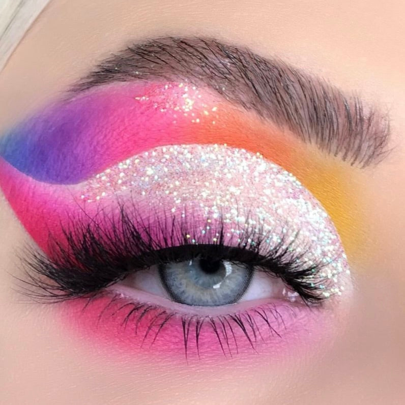 Pink sparkly eye deals makeup