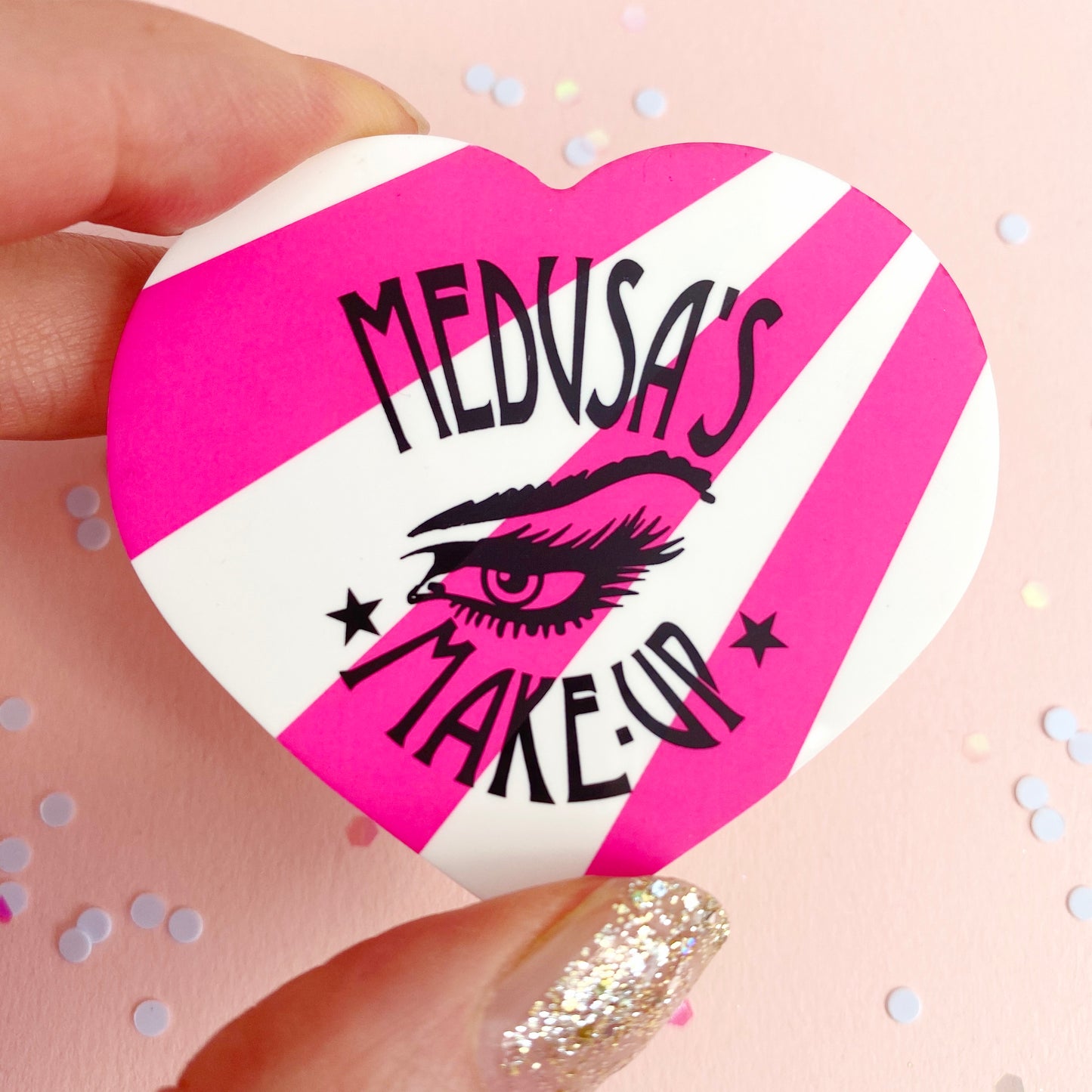 Medusa's Makeup Heart-Shaped Pin