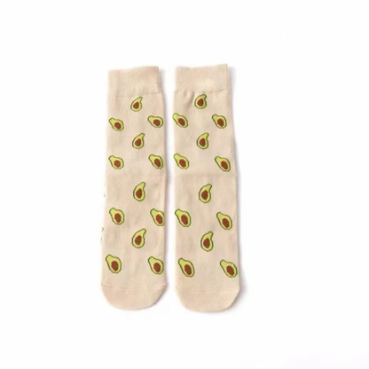 Cream Avocado Socks