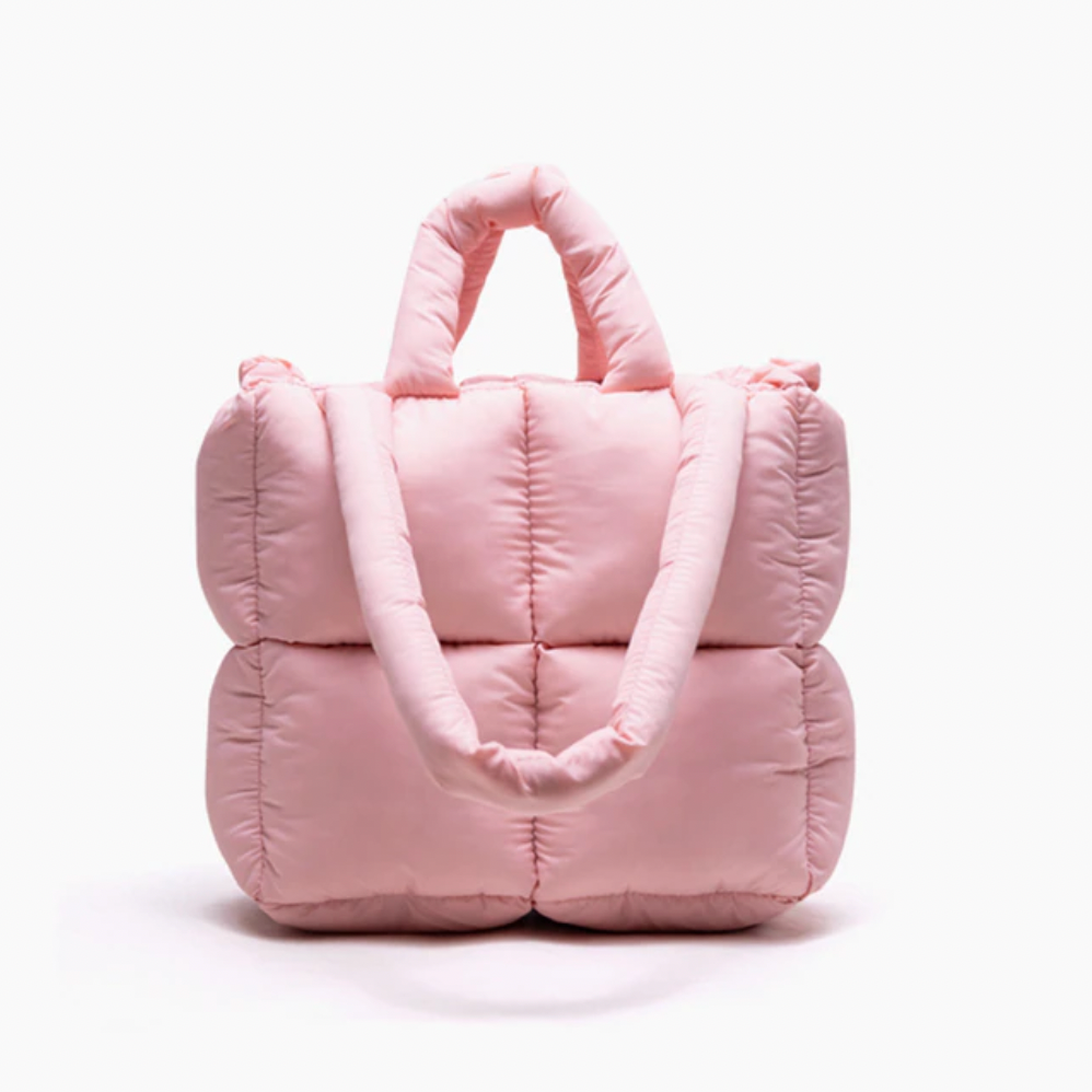 Space Cotton Puffer Bag Pink