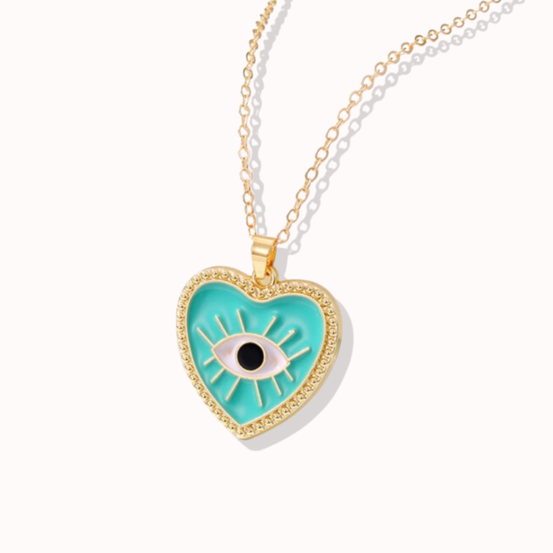 All seeing eye necklace - blue