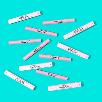 Witchy Liner a waterproof eyeliner pen with a stamp to create a wing eyeliner effect.