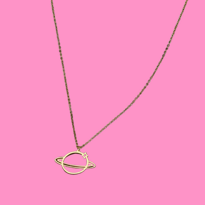 Return to Saturn Necklace - Gold