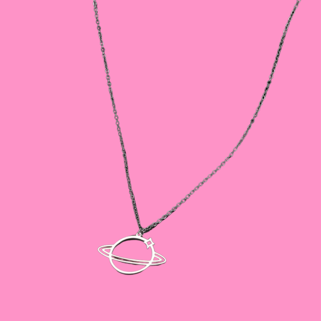 Return to Saturn Necklace - Silver